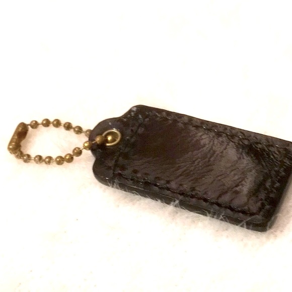 ππ»π VINTAGE Coach Legacy Patton Leather Keychain Bag Charm Black Fob π·ππππ - Picture 3 of 5